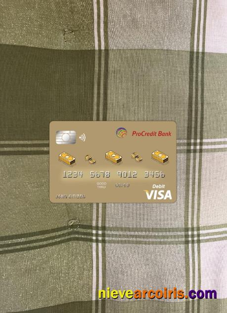 Albania Procredit bank visa card photolook